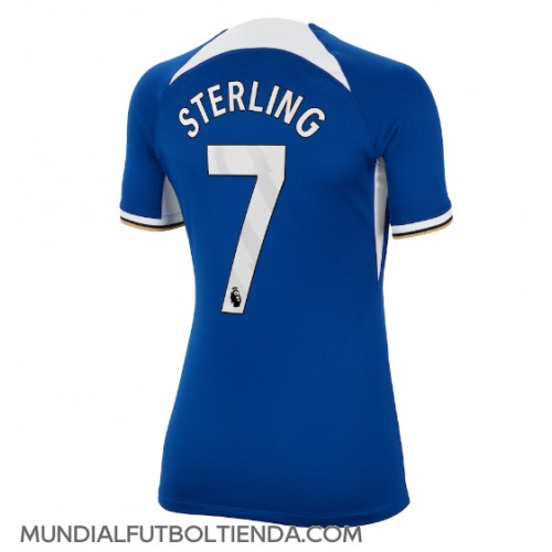 Camiseta Chelsea Raheem Sterling #7 Primera Equipación Replica 2023-24 para mujer mangas cortas